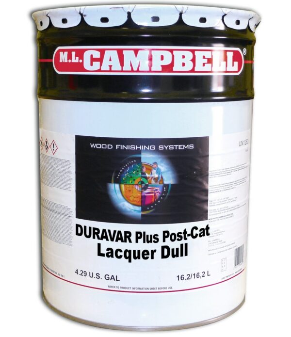 Duravar Plus Post Catalyzed Lacquer Dull 5 Gallons