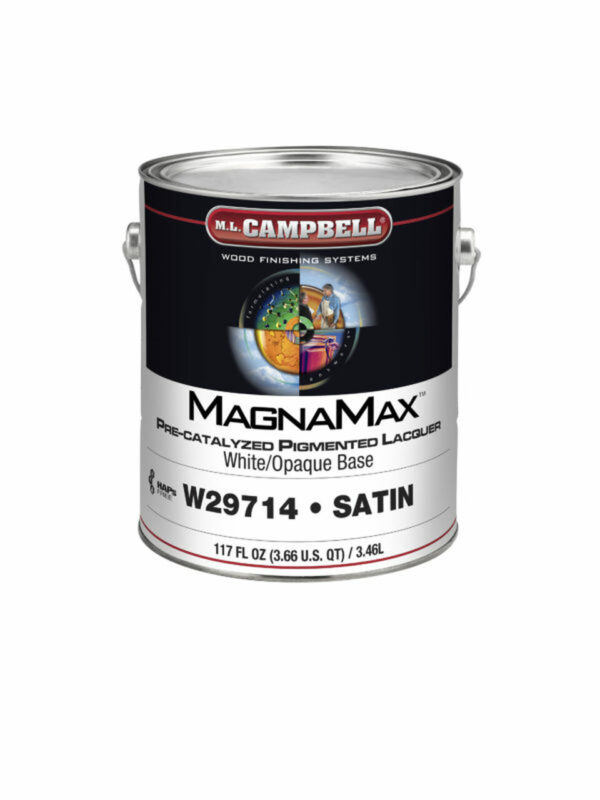 Magnamax White/ Opaque Pre-cat Lacquer Satin Gallon