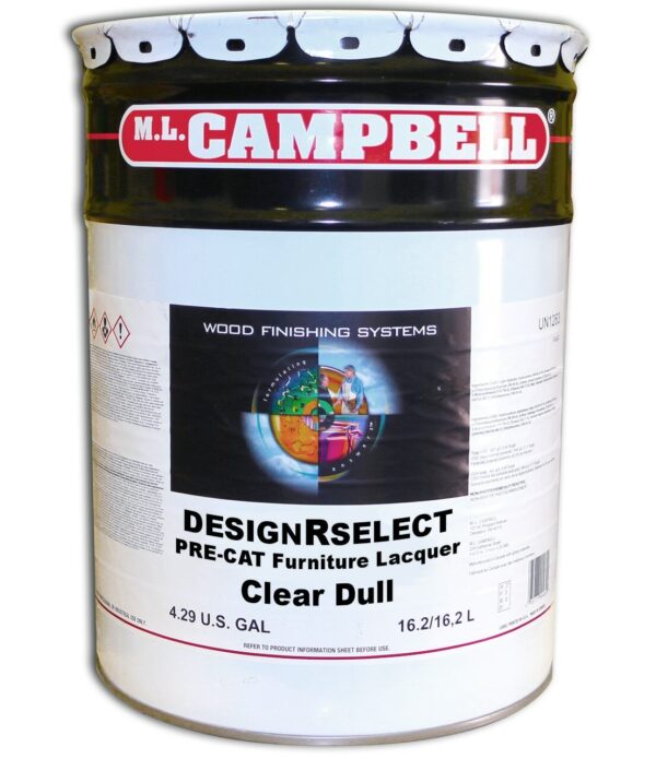 DesignRselect Furniture Pre-Cat Lacquer Clear Dull 5 Gallons